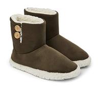 Dunlop Chausson Hommes, Bottines Fourrées Hiver, Chaussons Bottes Homme Intérieur Extérieur, Pantoufles Chaudes Semelles Antidérapantes Mémoire de Forme, Cadeau Original ,Kaki,44 EU