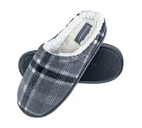 Dunlop - Chaussons à carreaux avec doublure polaire pour homme
