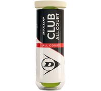 Dunlop Sport Balle de tennis Club All Court – Jaune – 3 pièces – Tous terrains (sable, dur, pelouse)