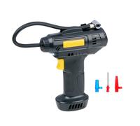 Dunlop Compresseur d'Air Numérique 12V - Pompe à vélo électrique avec prise allume-cigare - Compresseur pour pneus de voiture et de vélo - Pompe à pneu avec écran LCD, 3 accessoires et éclairage LED -