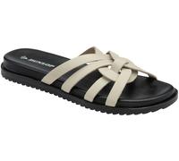 Dunlop Cream Leather Multi Strap Mules Sandals