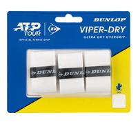 Dunlop D Tac Viper Dry Surgrip lot de 3. Blanc ONE-SIZE