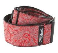 Jim Dunlop Sangle de guitare Jacquard Paisley Rouge