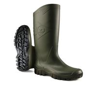 Dunlop Bottes Dane - Pluie/jardin imperméables PVC, embout souple, antidérapantes - Vert/Noir