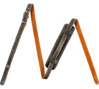 Jim Dunlop Sangle pour guitare, Rev. Willy's Signature Vintage Leather Strap, en cuir noir RW01
