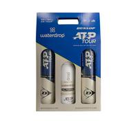 DUNLOP Ensemble x Waterdrop: 2 boîtes de 4 balles de Tennis ATP Tour, Flacon Isotherme de 600 ML et 3 microlytes Berry