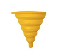 Dunlop Entonnoir pliable 11 cm - Entonnoir universel jaune pour cuisine, voiture et atelier - Entonnoir à huile et entonnoir de cuisine en silicone, peu encombrant et flexible