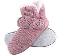 DUNLOP - Femme Chaud Hiver Chaussons Pantoufles Bottes Intérieur avec Fourrure Doublée (38 EU, 8033 Pink)