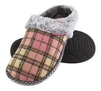 DUNLOP - Femme Chaudes Peluche Doux Eponge Memory Foam Mule Chausson Pantoufles