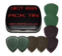 Dunlop Flow Jumbo Lot de 8 médiators 2 de chaque taille dans une boîte métallique pratique