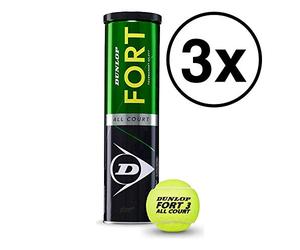 Dunlop Fort All Court Tournament Select 3 tubes de 4 boules