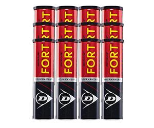 Dunlop Fort Tournament Lot de 12 boîtes de 48 balles de tennis Jaune