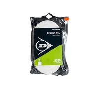 Dunlop Gecko Tac Tennis Overgrip, Blanc, Pack de 3 Ampoules - Prise Collante, contrôle sécurisé, Sensation Confortable