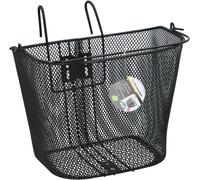Dunlop Panier de Vélo 22L - Panier Vélo Avant avec Poignée et Crochets - Panier Velo 34 x 24,5 x 26 cm - Adapté pour Vélo Électrique et Vélo de Ville - pour Guidon Velo Métal - Noir