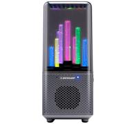 Dunlop Haut-parleur Bluetooth avec lumière 9 LED 1200 mAh 218 x 95 x 93 mm Noir