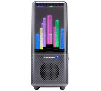 Dunlop Haut-parleur Bluetooth avec lumière 9 LED 1200 mAh 218 x 95 x 93 mm Noir