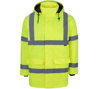 Dunlop Hi Vis Parka Mens Jaune XL Male
