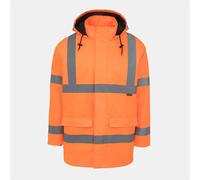 Dunlop Hi Vis Parka Mens Orange XL Male