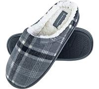 DUNLOP - Homme Confortables Eponge Hiver Chaudes Pantoufles Chaussons de Maison (46 EU, 7179 Grey)