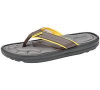 Dunlop Hommes Mousse à mémoire de Forme Entre-Doigt Plage Vacances ÉTÉ Sandales Tongs - Marron/Ocre, 42