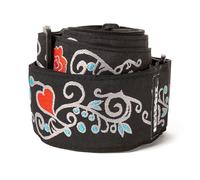 DUNLOP - JH17 - Sangle Hendrix Monterey Inverse, noir et blanc