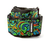DUNLOP JH27 Jimi Hendrix Blacklight Love Drops Blue, jacquard réactif UV, réglable 99-168 cm, finition cuir, édition limitée