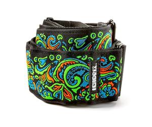 DUNLOP JH27 Jimi Hendrix Blacklight Love Drops Blue, jacquard réactif UV, réglable 99-168 cm, finition cuir, édition limitée