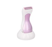 Dunlop LADYSHAVE - Rasoir Femme - Rechargeable - Sans Fil - Indicateur LED - Blanc/Rose 13,5 x 6 x 4 cm
