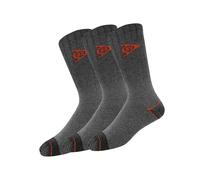 DUNLOP Lot de 3 paires de chaussettes de travail homme (gris foncé, 47-50)