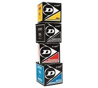 Dunlop Lot de 4 balles de squash mélangées Bleu jaune rouge