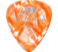 DUNLOP - Médiator - Genuine Celluloid Classic, Player's Pack de 12, perloid orange, medium