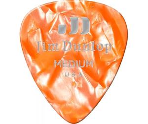 DUNLOP - Médiator - Genuine Celluloid Classic, Player's Pack de 12, perloid orange, medium