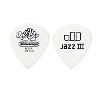 Jim Dunlop Médiators 478P88 Tortex White Jazz III Blanc 0,88 mm sachet de 12