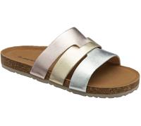 Dunlop Metallic Leather Multi-Strap Mules Sandals