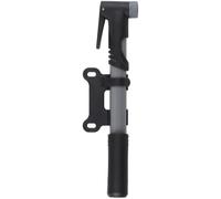 Dunlop Mini Pompe à vélo - Pompe à air compacte jusqu'à 8 bar/120 PSI - Convient pour valves Schrader, Presta et Dunlop - avec Support et 3 adaptateurs - Convient pour vélo électrique - Noir