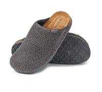 Dunlop Pantoufle Femmes, Chaussons Femme Hiver, Claquette Mode avec Semelle Antidérapante Épaisse À Mémoire De Forme, Idée Cadeau Femme Ou Fille Ado du 36-41 (Gris, Numeric_37)