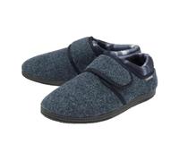 DUNLOP Pantoufles Orthopédiques pour Homme avec Velcro Ajustable Chaussons pour Comfort (46, Marine, numeric_46)