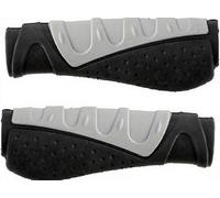 Dunlop Poignées de Vélo en Caoutchouc Gris/Noir - Paire 12 cm