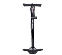 Dunlop Pompe à Vélo avec Double Valve - Pas de/avec Manomètre - Pompe à Pied pour Velo avec 2 Adapteurs - pour Valve Dunlop, Presta et Schrader - Pompe 11-12Bar/ 160-180 PSI - Plastique - Noir