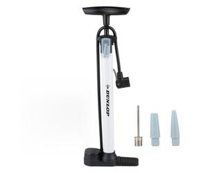 Dunlop Pompe à vélo avec manomètre et kit de réparation de vélo 14 pièces - Kit d'outils pour vélo avec mini pompe et kit de réparation - Pour valve Presta Dunlop Schrader - Noir