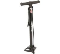 Dunlop Pompe à pied pour vélo - Double valve Presta/Dunlop/Schrader - 12 bar - 63 cm - Noir