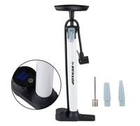 Dunlop Pompe Vélo Numérique - Avec Manomètre Digital - Compatible Schrader Presta Dunlop Valve - 120 Psi 8.3 Bar - Inclut Adaptateurs Et Aiguille Noir