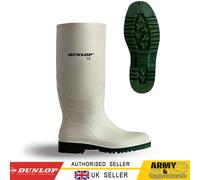 Dunlop Pricemaster Non Sécurité 100% Imperméable Wellington Travail Bottes Blanc