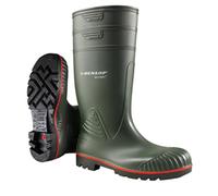 Dunlop Bottes de sécurité Acifort A442631 – Robustes, sécurité totale – Vert foncé/rouge 40 EU