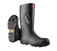 DUNLOP Protective Footwear, Purofort+ Expander Full Safety with Vibram Sole Omega, 100% Waterproof Purofort Material, Lightweight and Durable, Slip-Resistant, EC02A33.10, Size 10 US, Black