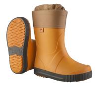 DUNLOP Puddle Jumper - Bottes de pluie pour garçons et filles - Bottes de neige - Imperméable - Isolé - Doublure chaude - Brun curcuma - Pointures 33/34