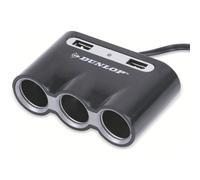 Dunlop Répartiteur Allume-cigare, 12/24v, Triple, 2 Ports Usb