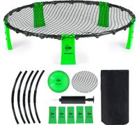 Dunlop Roundnet Set 90 x 20 CM - Jeux de jardin - Incl. filet, cadre, pieds, balle, pompe et sac de voyage - Max. 4 joueurs