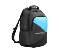 DUNLOP Sac à Dos Padel FX Performance - Sac à Raquettes Compact 20 L - Noir/Métal Canon/Cyan - Design Multisport léger