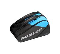 DUNLOP Sac Padel FX Performance - Sac Thermique 3 Compartiments, 65L - Noir/Métal Canon/Cyan - Style Sac à Dos Premium